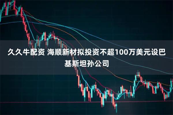 久久牛配资 海顺新材拟投资不超100万美元设巴基斯坦孙公司
